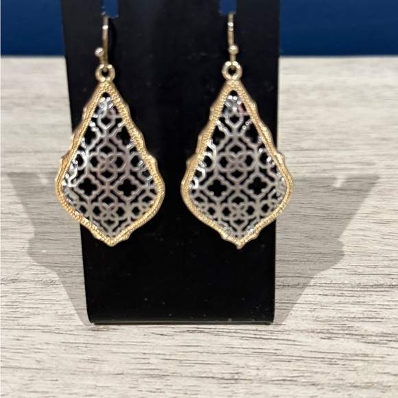 Kendra Scott Addie Gold Drop Earrings in
Silver Filigree Mix - Picture 4 of 4